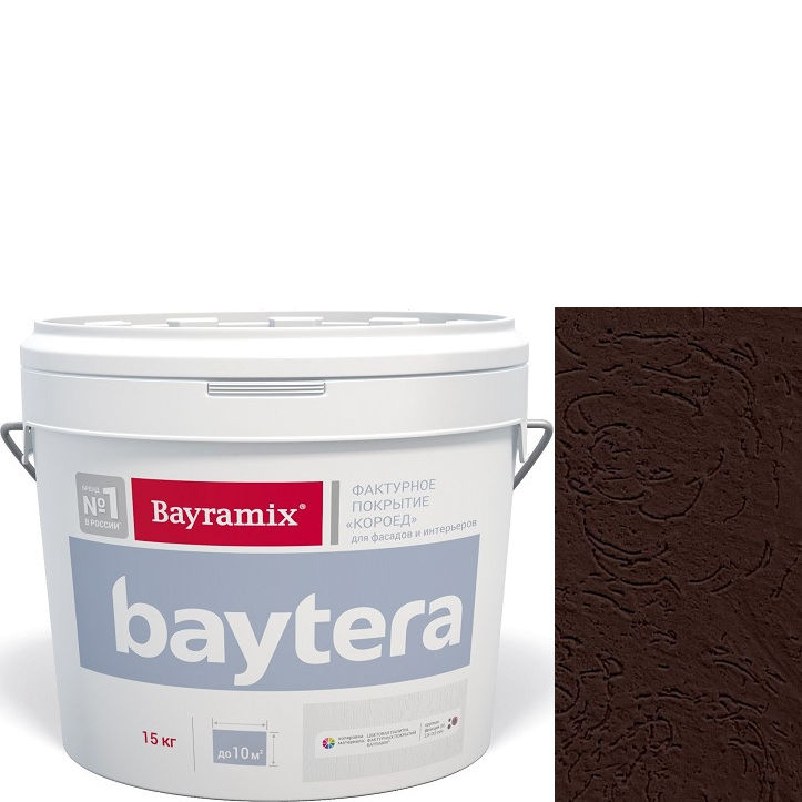 Фото 1 - Текстурное покрытие "Байтера Короед 073" (Baytera) фактурное для внутр/наружных работ мелкая фракция (M) 1,2 - 2 мм-15кг Bayramix.
