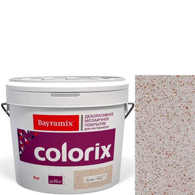 Фото 1 - Мозаичное покрытие Байрамикс "Колорикс CL 06" (Colorix) декоративное, с добавлением цветных чипсов [9кг] Bayramix.