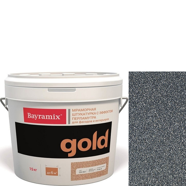 Фото 1 - Мраморная штукатурка Байрамикс "Минерал Голд GR 151" (Mineral Gold) мозаичная, фракция 1,0-1,5 мм [15кг] Bayramix.