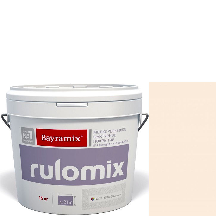 Фото 1 - Текстурное покрытие Байрамикс "Руломикс 065" (Rulomix) фактурное с эффектом "мелкая шуба"  [15кг]  Bayramix.