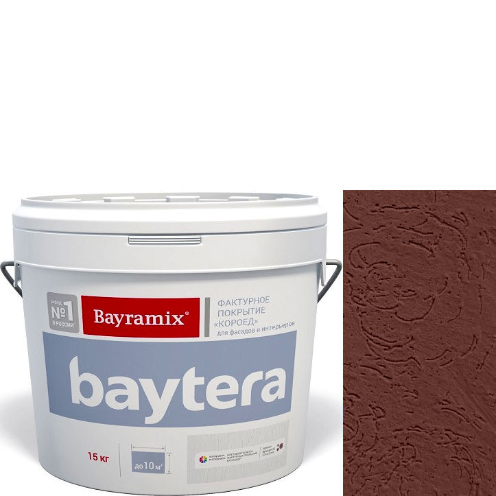 Фото 1 - Текстурное покрытие "Байтера Короед 071" (Baytera) фактурное для внутр/наружных работ мелкая фракция (M) 1,2 - 2 мм-15кг Bayramix.