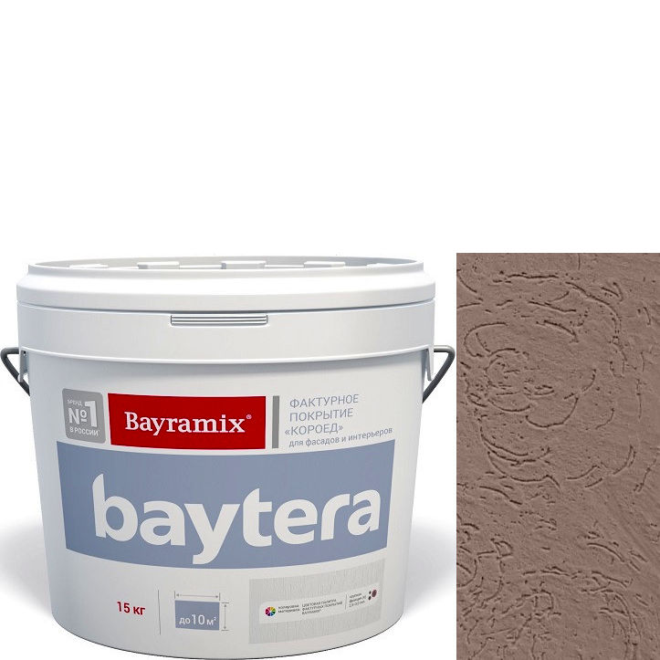 Фото 1 - Текстурное покрытие "Байтера Короед 078" (Baytera) фактурное для внутр/наружных работ мелкая фракция (M) 1,2 - 2 мм-15кг Bayramix.