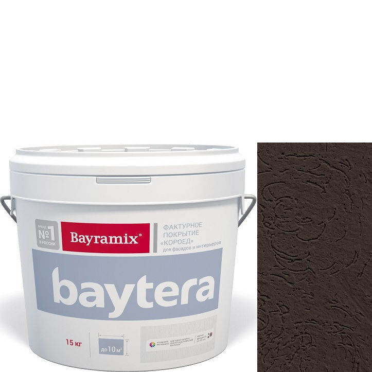 Фото 1 - Текстурное покрытие "Байтера Короед 084" (Baytera) фактурное для внутр/наружных работ мелкая фракция (M) 1,2 - 2 мм-15кг Bayramix.