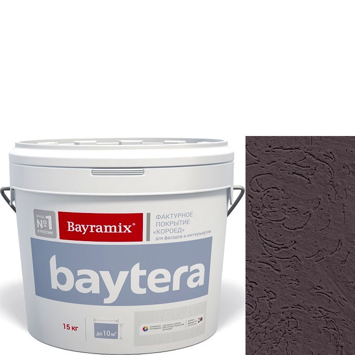 Фото 1 - Текстурное покрытие "Байтера Короед 085" (Baytera) фактурное для внутр/наружных работ мелкая фракция (M) 1,2 - 2 мм-15кг Bayramix.