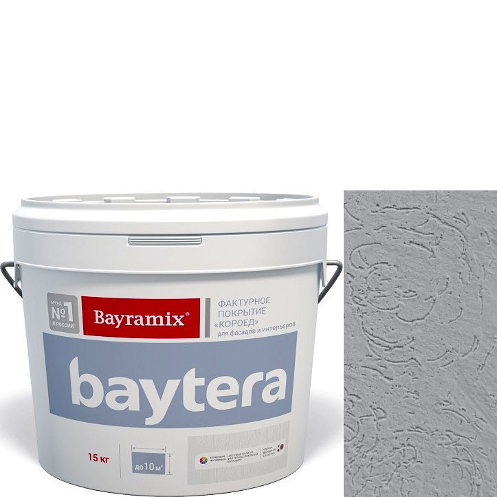 Фото 1 - Текстурное покрытие "Байтера Короед 093" (Baytera) фактурное для внутр/наружных работ крупная фракция (K) 2,5 - 3 мм-15кг Bayramix.