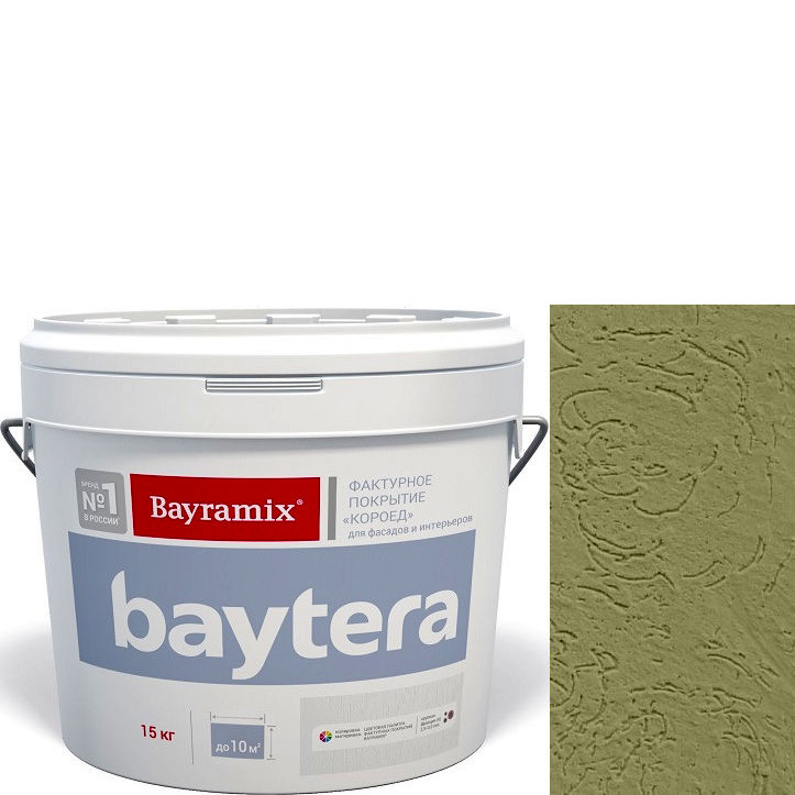 Фото 1 - Текстурное покрытие "Байтера Короед 094" (Baytera) фактурное для внутр/наружных работ крупная фракция (K) 2,5 - 3 мм-15кг Bayramix.