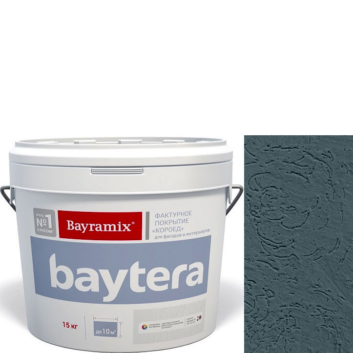 Фото 1 - Текстурное покрытие "Байтера Короед 095" (Baytera) фактурное для внутр/наружных работ мелкая фракция (M) 1,2 - 2 мм-15кг Bayramix.