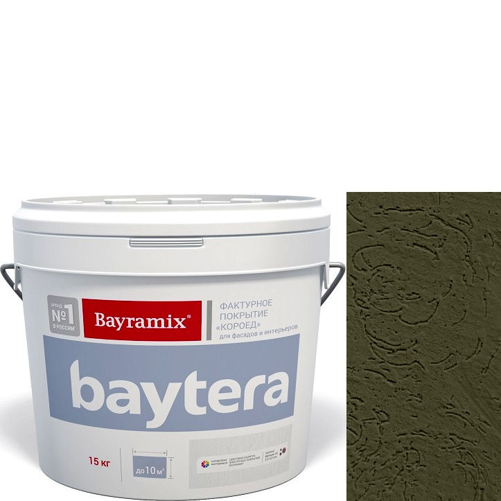 Фото 1 - Текстурное покрытие "Байтера Мокрая стена 079" (Baytera) фактурное для внутр/наруж работ мелкая фракция (M) 1,2 - 2 мм-15кг Bayramix.
