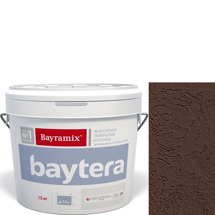 Фото 1 - Текстурное покрытие "Байтера Мокрая стена 080" (Baytera) фактурное для внутр/наруж работ мелкая фракция (M) 1,2 - 2 мм-15кг Bayramix.