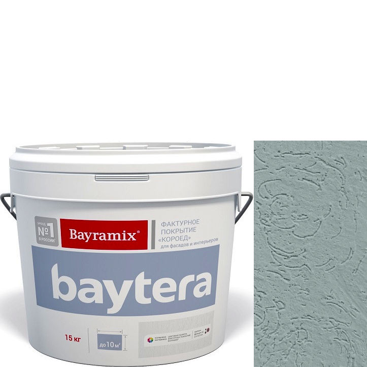 Фото 1 - Текстурное покрытие "Байтера Мокрая стена 087" (Baytera) фактурное для внутр/наруж работ мелкая фракция (M) 1,2 - 2 мм-15кг Bayramix.
