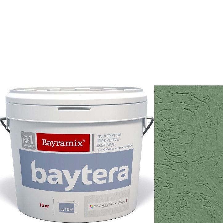 Фото 1 - Текстурное покрытие "Байтера Мокрая стена 088" (Baytera) фактурное для внутр/наруж работ мелкая фракция (M) 1,2 - 2 мм-15кг Bayramix.