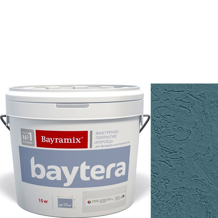 Фото 1 - Текстурное покрытие "Байтера Мокрая стена 089" (Baytera) фактурное для внутр/наруж работ мелкая фракция (M) 1,2 - 2 мм-15кг Bayramix.