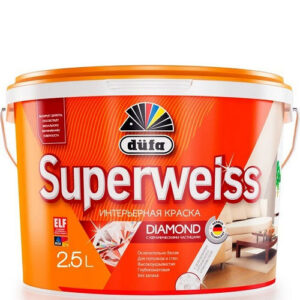 Фото 1 - Краска для стен и потолков водно-дисперсионная Dufa Superweiss RD4 глубокоматовая белая 10 л..