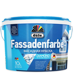 Фото 1 - Краска фасадная водно-дисперсионная Dufa Fassadenfarbe RD90 матовая белая 10 л..