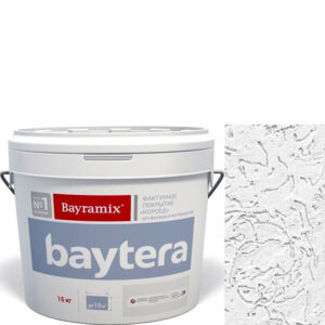 Фото 16 - Текстурное покрытие "Байтера Короед Белое" (Baytera) фактурное для внутр/наружных работ крупная фракция (K) 2,5 - 3 мм-15кг Bayramix.