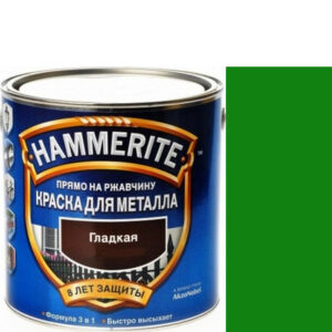 Фото 11 - Краска Хаммерайт Зеленая, RAL 6029 гладкая глянцевая для металла 3 в 1 [2.5л] Hammerite.