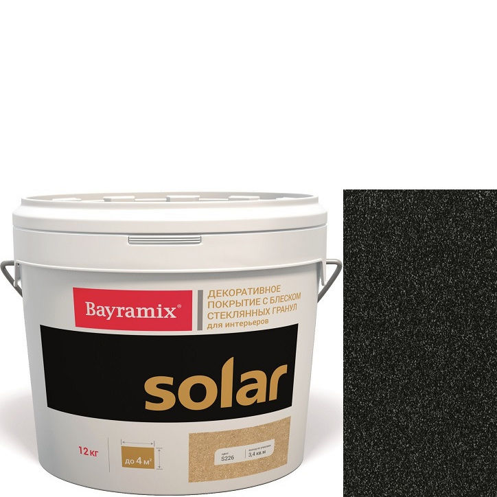 Фото 1 - Декоративное покрытие Байрамикс "Солар S201 Антрацит" (Solar) с эффектом перламутра [12кг] Bayramix.