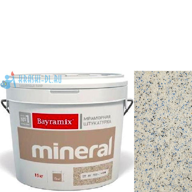 Фото 1 - Мраморная штукатурка Байрамикс "Минерал 302" (Mineral) мозаичная фракция 0,7-1,2 мм [15кг] Bayramix.