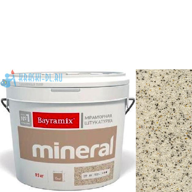 Фото 1 - Мраморная штукатурка Байрамикс "Минерал 491" (Mineral) мозаичная фракция 0,7-1,2 мм [15кг] Bayramix.
