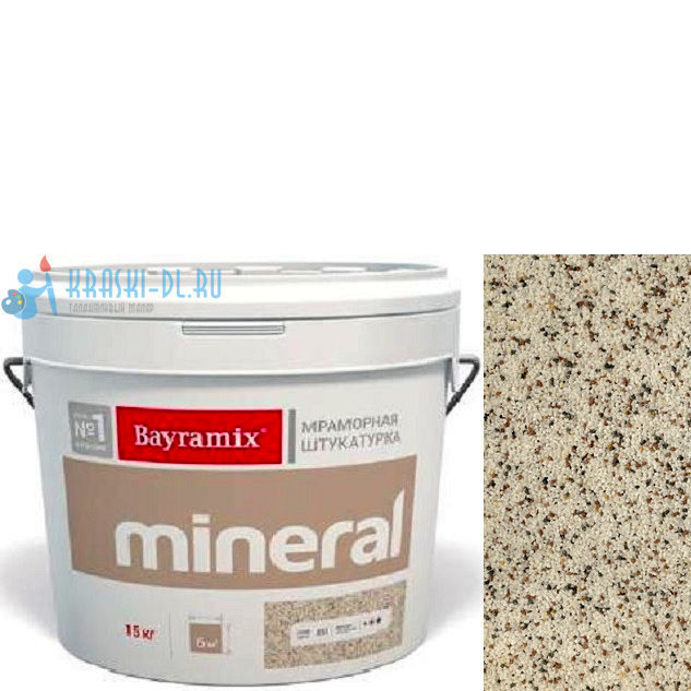 Фото 1 - Мраморная штукатурка Байрамикс "Минерал 833" (Mineral) мозаичная фракция 1,2-1,5 мм [15кг] Bayramix.