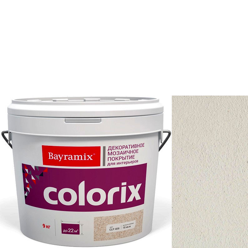 Фото 1 - Мозаичное покрытие Байрамикс "Колорикс CL 1001" (Colorix) декоративное, с добавлением цветных чипсов [4,5кг] Bayramix.