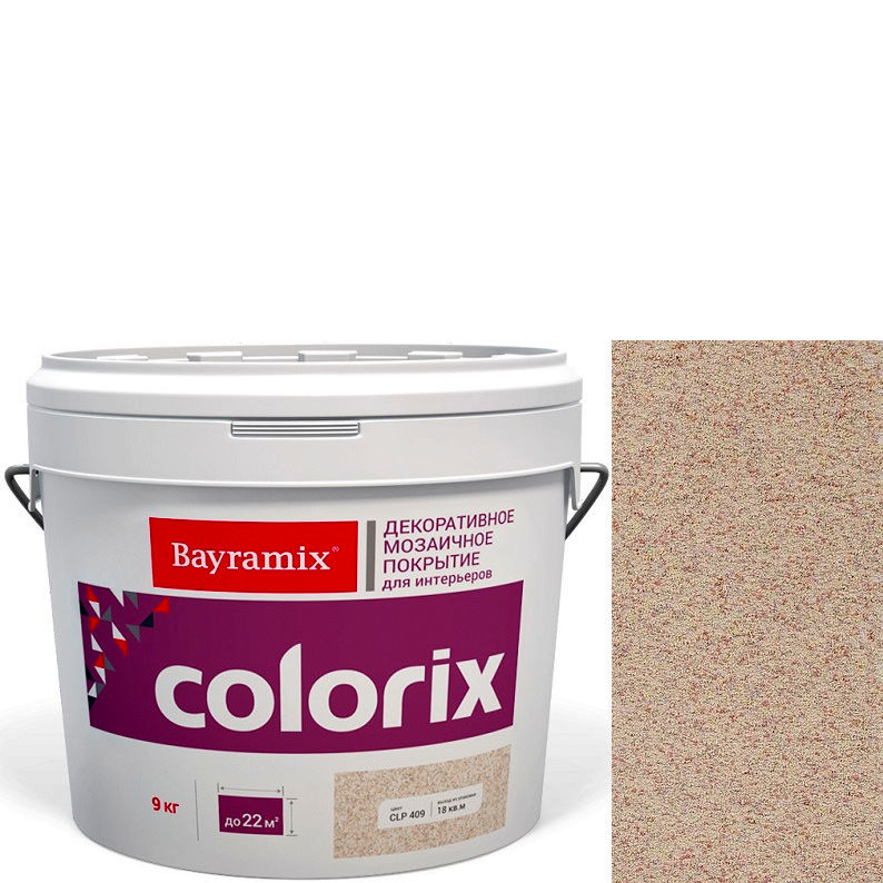 Фото 1 - Мозаичное покрытие Байрамикс "Колорикс CL 16" (Colorix) декоративное, с добавлением цветных чипсов [9кг] Bayramix.