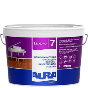 Фото 2 - Краска Aura LuxPRO 7, латексная, шелково-матовая, интерьерная, 0.9л, База А, Аура.