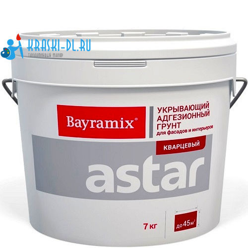 Фото 1 - Грунт Байрамикс "Астар Кварцевый, цвета H" для внутренних и наружных работ  B-1 H 154 [7кг]  Bayramix.