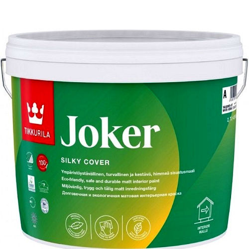Фото 3 - Краска Тиккурила Джокер (Joker) акрилатная матовая интерьерная (База А) (9л) Tikkurila.