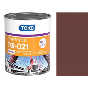 Фото 8 - Грунт Текс "ГФ-021 Красно-Коричневый" антикоррозионный для металла (2,5 кг - уп. 6 шт) "Teks".