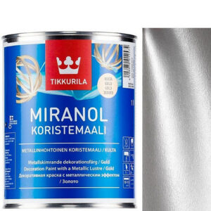 Фото 5 - Краска Тиккурила Миранол (Miranol Koristemaali) Серебро, полуглянцевая для декоративных работ (Серебро) (1л) Tikkurila.