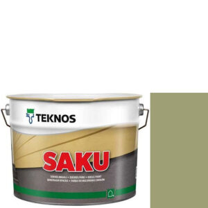 Фото 22 - Краска Текнос фасадная "Цаку" Т7011 (Saku) дисперсионная матовая для бетонных поверхностей (9 л) "Teknos".