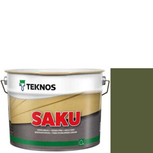 Фото 9 - Краска Текнос фасадная "Цаку" Т7013 (Saku) дисперсионная матовая для бетонных поверхностей (9 л) "Teknos".