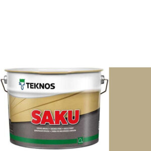 Фото 9 - Краска Текнос фасадная "Цаку" Т7058 (Saku) дисперсионная матовая для бетонных поверхностей (9 л) "Teknos".