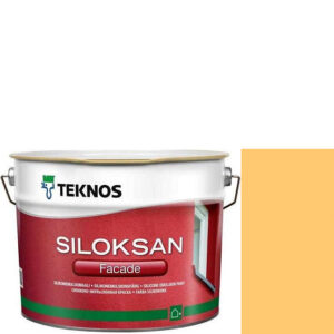 Фото 10 - Краска Текнос фасадная "Силоксан Фасад" S1030-Y20R (Siloksan Facade) силиконовая матовая (9 л) "Teknos".