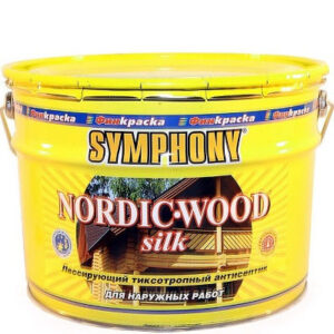 Фото 3 - Антисептик Симфония "Нордик Вуд Силк" (Nordic Wood Silk) лессирующий шелковисто-матовый для дерева (9 л) "Symphony".