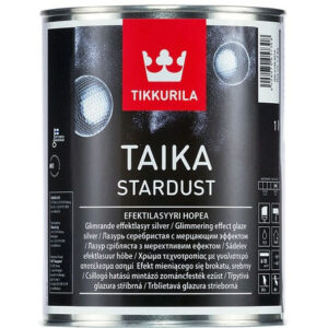 Фото 1 - Лазурь Тиккурила Тайка (Taika Stardust) лессирующая, мерцающий эффект, глубокоматовая (Серебристый) (1л) Tikkurila.