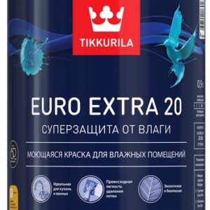 Фото 1 - Краска Тиккурила Евро Экстра 20(Euro Extra 20) водоразбавляемая полуматовая интерьерная (База А) (2.7л) Tikkurila.