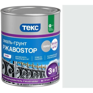 Фото 9 - Грунт-Эмаль Текс "РжавоStop Белая" глянцевая по ржавчине для металла (2 кг - уп. 6 шт) "Teks".