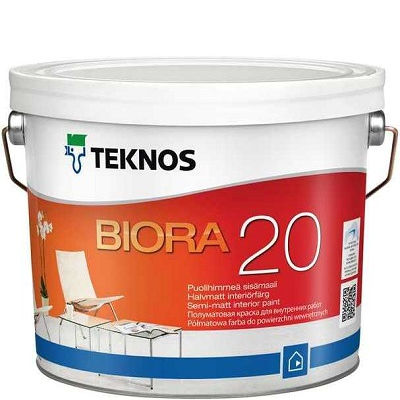 Фото 4 - Краска Текнос "Биора 20" (Biora 20) акрилатная полуматовая для внутренних работ (база РМ3) ( 2.7 л) "Teknos".