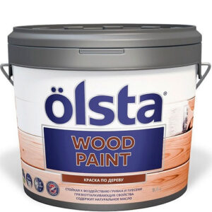 Фото 14 - Краска Олста "Вуд Паинт |Wood Paint" полуматовая для деревянных поверхностей (база С, 9 л) "Olsta".