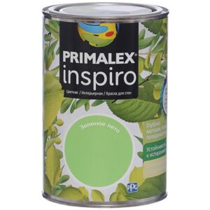 Фото 14 - Краска Primalex Inspiro, цвет Зеленое Лето, интерьерная, водоэмульсионная, цветная, 1 л.