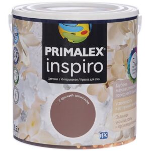 Фото 19 - Краска Primalex Inspiro, цвет Горький Шоколад, интерьерная, водоэмульсионная, цветная,  2.5 л.