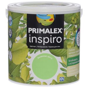 Фото 17 - Краска Primalex Inspiro, цвет Зеленое Лето, интерьерная, водоэмульсионная, цветная,  2.5 л.