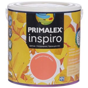 Фото 11 - Краска Primalex Inspiro, цвет Клубничный Мусс, интерьерная, водоэмульсионная, цветная,  2.5 л.