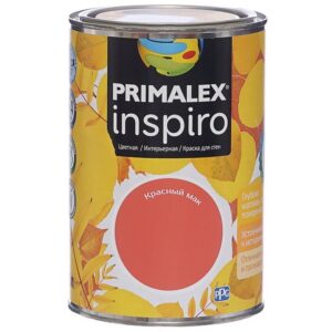 Фото 9 - Краска Primalex Inspiro, цвет Красный Мак, интерьерная, водоэмульсионная, цветная, 1 л.