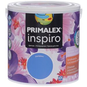 Фото 13 - Краска Primalex Inspiro, цвет Лазурит, интерьерная, водоэмульсионная, цветная,  2.5 л.