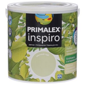 Фото 11 - Краска Primalex Inspiro, цвет Мятный Чай, интерьерная, водоэмульсионная, цветная,  2.5 л.