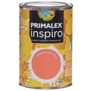 Фото 16 - Краска Primalex Inspiro, цвет Клубничный Мусс, интерьерная, водоэмульсионная, цветная, 1 л.