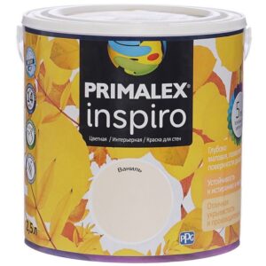 Фото 15 - Краска Primalex Inspiro, цвет Ваниль, интерьерная, водоэмульсионная, цветная,  2.5 л.